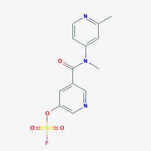B2721679 4-[(5-Fluorosulfonyloxypyridine-3-carbonyl)-methylamino]-2-methylpyridine CAS No. 2418703-74-7
