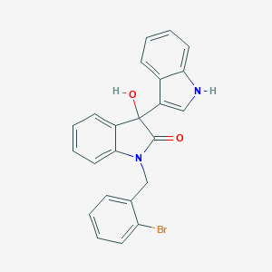 molecular formula C23H17BrN2O2 B272168 1'-(2-bromobenzyl)-3'-hydroxy-1',3'-dihydro-1H,2'H-3,3'-biindol-2'-one 