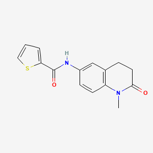 molecular formula C15H14N2O2S B2721685 N~2~-(1-methyl-2-oxo-1,2,3,4-tetrahydro-6-quinolinyl)-2-thiophenecarboxamide CAS No. 922130-54-9
