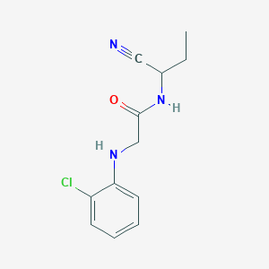 molecular formula C12H14ClN3O B2721689 2-[(2-chlorophenyl)amino]-N-(1-cyanopropyl)acetamide CAS No. 1241038-48-1