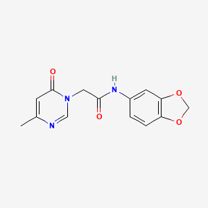 N-(benzo[d][1,3]dioxol-5-yl)-2-(4-methyl-6-oxopyrimidin-1(6H)-yl)acetamide