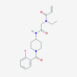 N-Ethyl-N-[2-[[1-(2-fluorobenzoyl)piperidin-4-yl]amino]-2-oxoethyl]prop-2-enamide