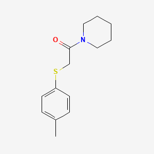 molecular formula C14H19NOS B2721707 1-{[(4-Methylphenyl)sulfanyl]acetyl}piperidine CAS No. 156001-91-1