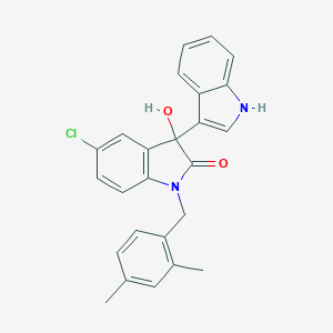molecular formula C25H21ClN2O2 B272171 5'-chloro-1'-(2,4-dimethylbenzyl)-3'-hydroxy-1',3'-dihydro-1H,2'H-3,3'-biindol-2'-one 