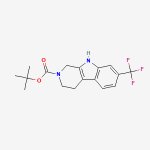 molecular formula C17H19F3N2O2 B2721710 Tert-butyl 7-(trifluoromethyl)-1,3,4,9-tetrahydropyrido[3,4-b]indole-2-carboxylate CAS No. 2490430-23-2