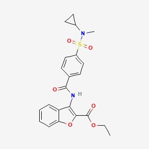 ethyl 3-(4-(N-cyclopropyl-N-methylsulfamoyl)benzamido)benzofuran-2-carboxylate