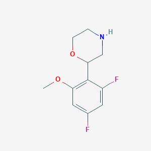 molecular formula C11H13F2NO2 B2721720 2-(2,4-二氟-6-甲氧基苯基)吗啉 CAS No. 1394172-08-7