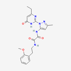 molecular formula C21H24N6O4 B2721722 N1-(1-(4-ethyl-6-oxo-1,6-dihydropyrimidin-2-yl)-3-methyl-1H-pyrazol-5-yl)-N2-(2-methoxyphenethyl)oxalamide CAS No. 1013889-90-1