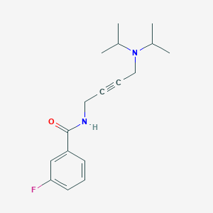 molecular formula C17H23FN2O B2721751 N-(4-(二异丙基氨基)丁-2-炔-1-基)-3-氟苯甲酰胺 CAS No. 1351584-92-3