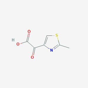 molecular formula C6H5NO3S B2721764 2-(2-Methyl-1,3-thiazol-4-yl)-2-oxoacetic acid CAS No. 1497119-60-4