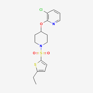 3-Chloro-2-((1-((5-ethylthiophen-2-yl)sulfonyl)piperidin-4-yl)oxy)pyridine