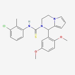 molecular formula C23H24ClN3O2S B2721776 N-(3-氯-2-甲基苯基)-1-(2,5-二甲氧基苯基)-3,4-二氢吡咯并[1,2-a]吡嗪-2(1H)-羧硫酰胺 CAS No. 393831-36-2