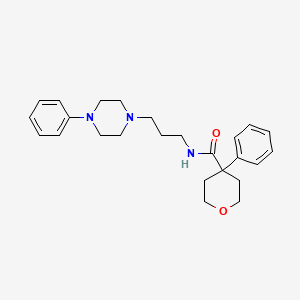 molecular formula C25H33N3O2 B2721780 4-苯基-N-(3-(4-苯基哌嗪-1-基)丙基)四氢-2H-吡喃-4-甲酰胺 CAS No. 1049475-45-7