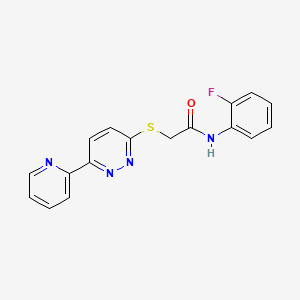 N-(2-fluorophenyl)-2-[(6-pyridin-2-ylpyridazin-3-yl)thio]acetamide