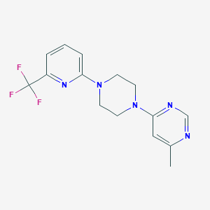 4-Methyl-6-[4-[6-(trifluoromethyl)pyridin-2-yl]piperazin-1-yl]pyrimidine