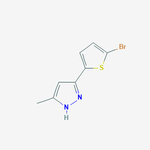molecular formula C8H7BrN2S B2721797 3-(5-bromothiophen-2-yl)-5-methyl-1H-pyrazole CAS No. 1042767-99-6