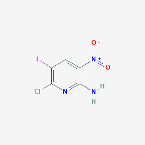 molecular formula C5H3ClIN3O2 B2721800 6-Chloro-5-iodo-3-nitropyridin-2-amine CAS No. 790692-90-9