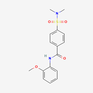 molecular formula C16H18N2O4S B2721802 4-(二甲基磺酰基)-N-(2-甲氧基苯基)苯甲酰胺 CAS No. 313646-59-2