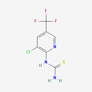 molecular formula C7H5ClF3N3S B2721807 N-[3-chloro-5-(trifluoromethyl)-2-pyridinyl]thiourea CAS No. 321430-48-2