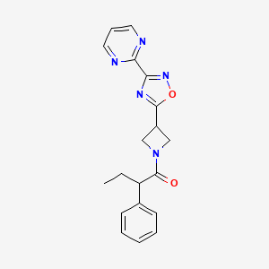 2-Phenyl-1-(3-(3-(pyrimidin-2-yl)-1,2,4-oxadiazol-5-yl)azetidin-1-yl)butan-1-one