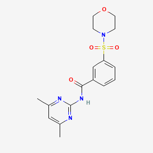 molecular formula C17H20N4O4S B2721809 N-(4,6-dimethylpyrimidin-2-yl)-3-morpholin-4-ylsulfonylbenzamide CAS No. 309735-70-4