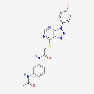 N-(3-acetamidophenyl)-2-((3-(4-fluorophenyl)-3H-[1,2,3]triazolo[4,5-d]pyrimidin-7-yl)thio)acetamide