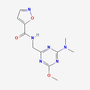 N-((4-(dimethylamino)-6-methoxy-1,3,5-triazin-2-yl)methyl)isoxazole-5-carboxamide