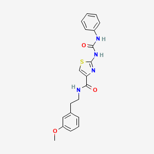 molecular formula C20H20N4O3S B2721827 N-(3-methoxyphenethyl)-2-(3-phenylureido)thiazole-4-carboxamide CAS No. 941926-97-2