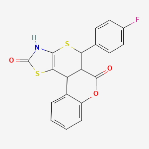 molecular formula C19H12FNO3S2 B2721831 C19H12Fno3S2 CAS No. 1260654-05-4