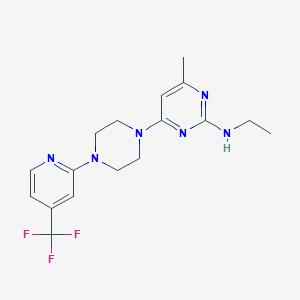N-Ethyl-4-methyl-6-[4-[4-(trifluoromethyl)pyridin-2-yl]piperazin-1-yl]pyrimidin-2-amine