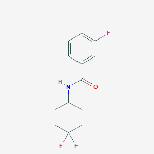 molecular formula C14H16F3NO B2721840 N-(4,4-difluorocyclohexyl)-3-fluoro-4-methylbenzamide CAS No. 2034462-06-9