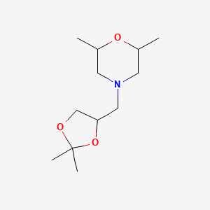 molecular formula C12H23NO3 B2721846 4-[(2,2-二甲基-1,3-二氧杂环戊烷-4-基)甲基]-2,6-二甲基吗啉 CAS No. 294853-54-6