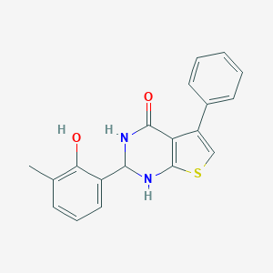 molecular formula C19H16N2O2S B272185 2-(2-Hydroxy-3-methylphenyl)-5-phenyl-1,2-dihydrothieno[2,3-d]pyrimidin-4-ol 