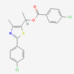 1-[2-(4-Chlorophenyl)-4-methyl-1,3-thiazol-5-yl]ethyl 4-chlorobenzoate