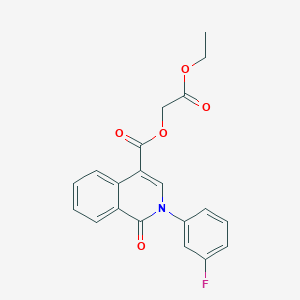 molecular formula C20H16FNO5 B2721861 2-Ethoxy-2-oxoethyl 2-(3-fluorophenyl)-1-oxo-1,2-dihydroisoquinoline-4-carboxylate CAS No. 1029747-96-3