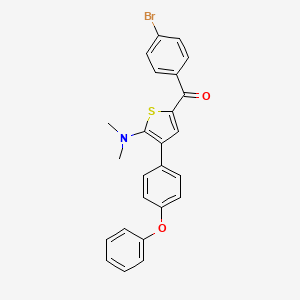 molecular formula C25H20BrNO2S B2721866 (4-Bromophenyl)(5-(dimethylamino)-4-(4-phenoxyphenyl)-2-thienyl)methanone CAS No. 338976-27-5