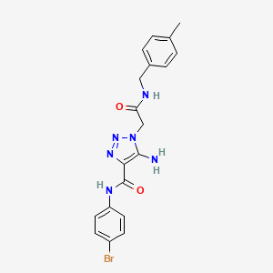 molecular formula C19H19BrN6O2 B2721869 5-amino-N-(4-bromophenyl)-1-{2-[(4-methylbenzyl)amino]-2-oxoethyl}-1H-1,2,3-triazole-4-carboxamide CAS No. 901008-12-6