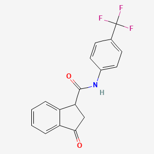 3-oxo-N-(4-(trifluoromethyl)phenyl)-2,3-dihydro-1H-indene-1-carboxamide