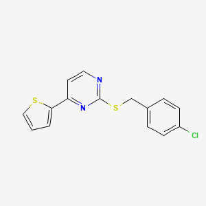 4-Chlorobenzyl 4-(2-thienyl)-2-pyrimidinyl sulfide