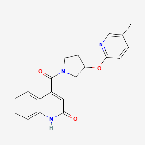 (2-Hydroxyquinolin-4-yl)(3-((5-methylpyridin-2-yl)oxy)pyrrolidin-1-yl)methanone