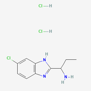 1-(6-Chloro-1H-benzimidazol-2-yl)propan-1-amine;dihydrochloride