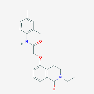 molecular formula C21H24N2O3 B2721886 N-(2,4-二甲基苯基)-2-((2-乙基-1-氧代-1,2,3,4-四氢异喹啉-5-基)氧基)乙酰胺 CAS No. 850905-15-6