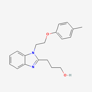 molecular formula C19H22N2O2 B2721887 3-[1-(2-p-Tolyloxy-ethyl)-1H-benzoimidazol-2-yl]-propan-1-ol CAS No. 615279-98-6