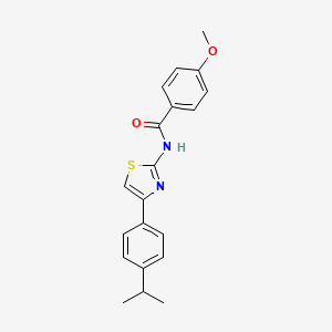 molecular formula C20H20N2O2S B2721890 N-(4-(4-isopropylphenyl)thiazol-2-yl)-4-methoxybenzamide CAS No. 318513-48-3