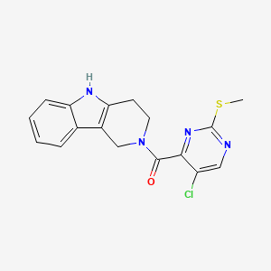 5-chloro-2-(methylsulfanyl)-4-{1H,2H,3H,4H,5H-pyrido[4,3-b]indole-2-carbonyl}pyrimidine