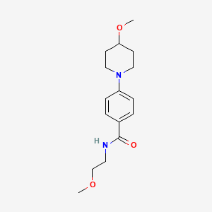 molecular formula C16H24N2O3 B2721895 N-(2-甲氧基乙基)-4-(4-甲氧基哌啶-1-基)苯甲酰胺 CAS No. 2034522-04-6