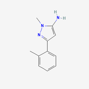 molecular formula C11H13N3 B2721901 2-甲基-5-(2-甲基苯基)吡唑-3-胺 CAS No. 1017665-59-6