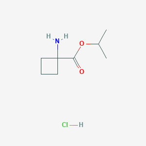 molecular formula C8H16ClNO2 B2721905 异丙基 1-氨基环丁烷-1-羧酸;盐酸盐 CAS No. 2195367-28-1