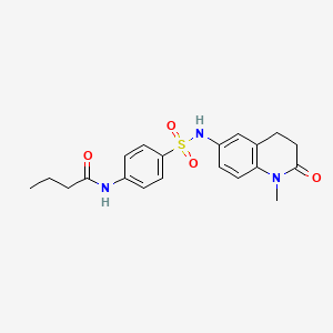 N-(4-(N-(1-methyl-2-oxo-1,2,3,4-tetrahydroquinolin-6-yl)sulfamoyl)phenyl)butyramide