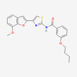 molecular formula C23H22N2O4S B2721913 3-butoxy-N-(4-(7-methoxybenzofuran-2-yl)thiazol-2-yl)benzamide CAS No. 921566-87-2